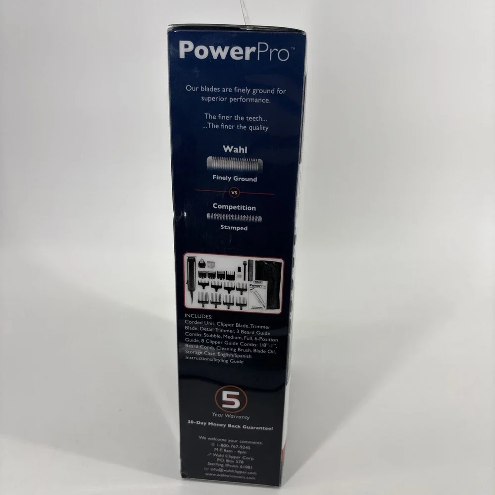 Wahl Power Pro Clipper Trimmer and Detailer 20 Piece Corded Hair Beard Haircut